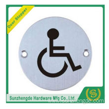 BTB SSP-004SS Outdoor Stainless Steel Round Female Toilet Sign Plate